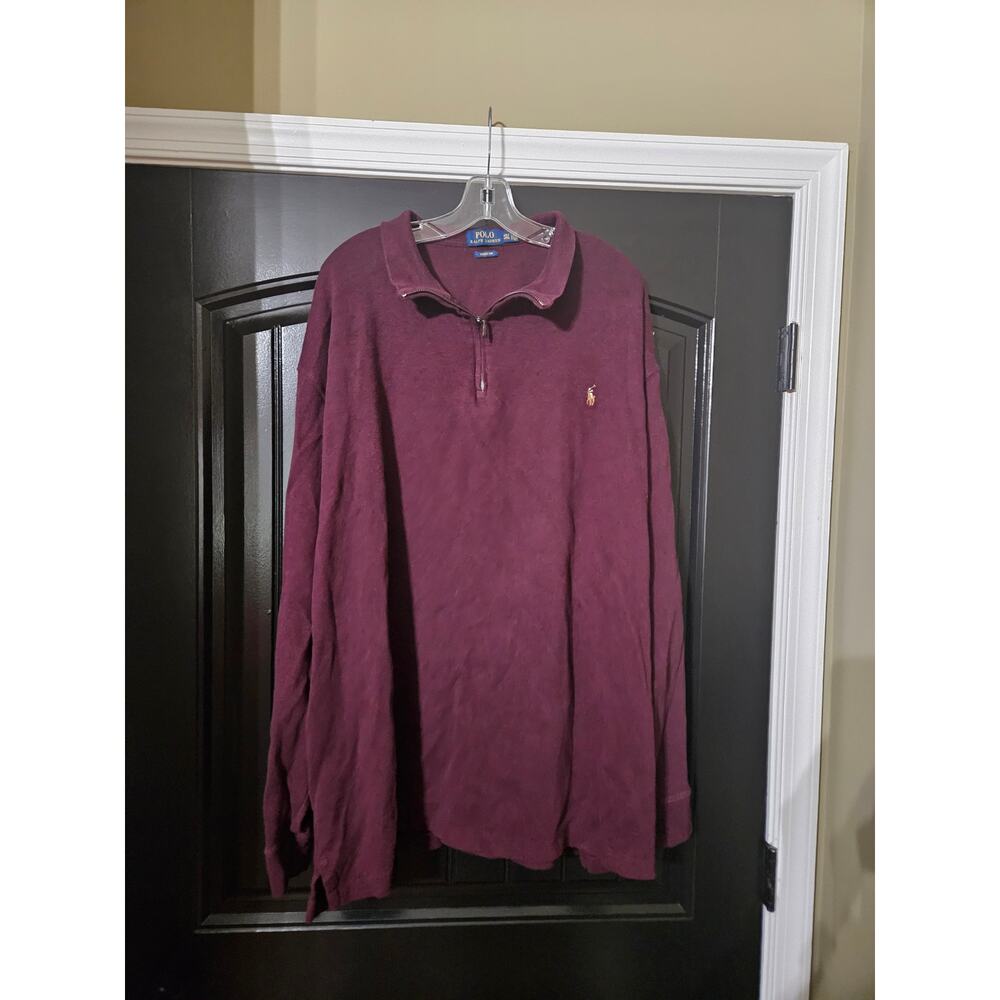 Polo Ralph Lauren Quarter Zip Maroon Size 4XLT
